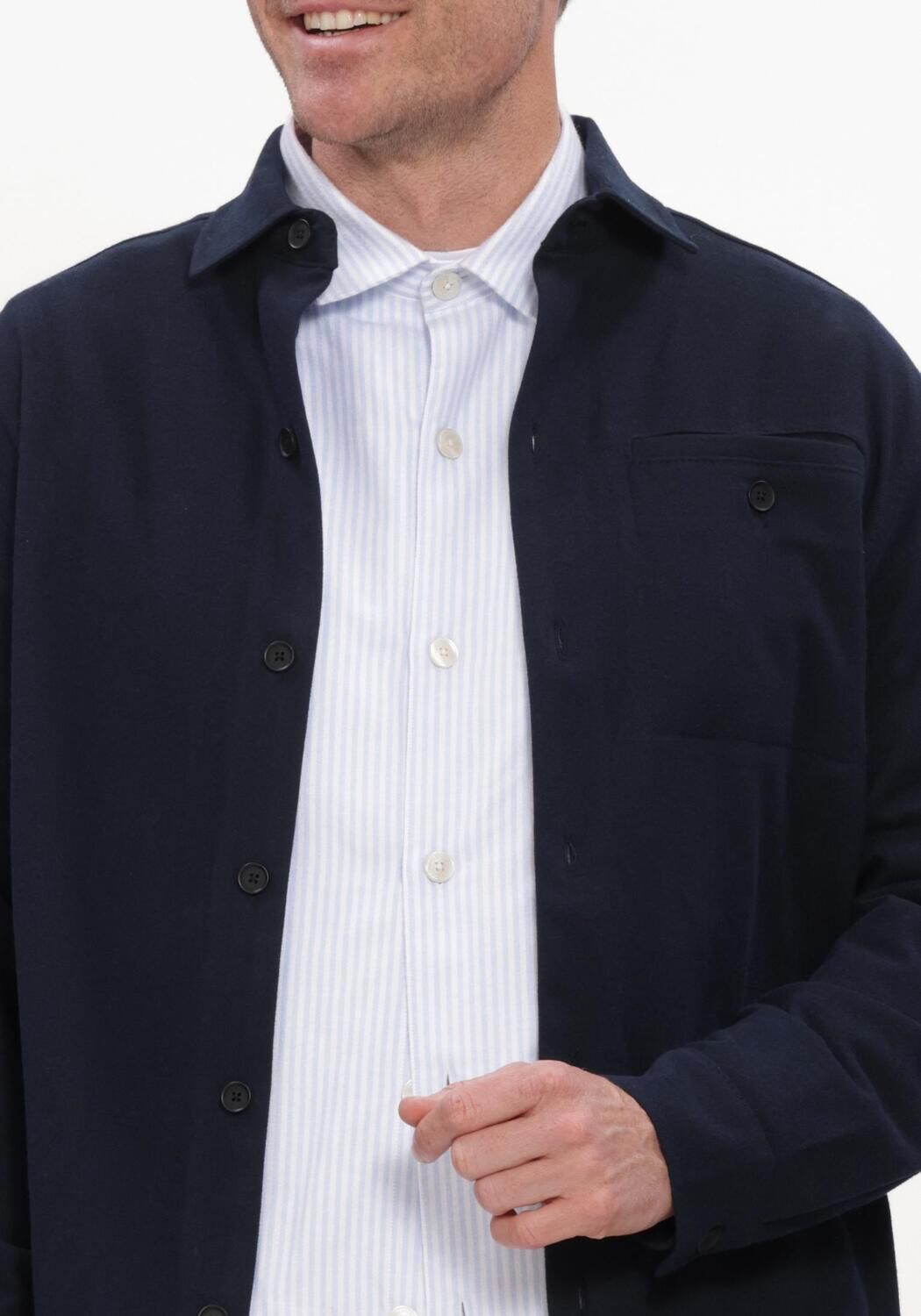 Donkerblauwe THE GOODPEOPLE Overshirt SEPPE - large