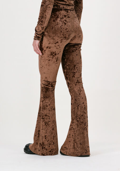 Bruine CATWALK JUNKIE Flared broek TR VELVET - large