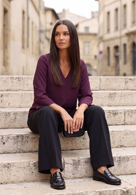 Zwarte STUDIO ANNELOES Wijde broek Lexie winter bonded trousers - large