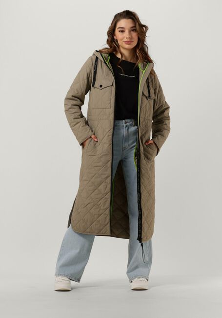 In hoeveelheid Veronderstelling Mellow Taupe BEAUMONT Gewatteerde jas LONG PADDED PARKA | Omoda