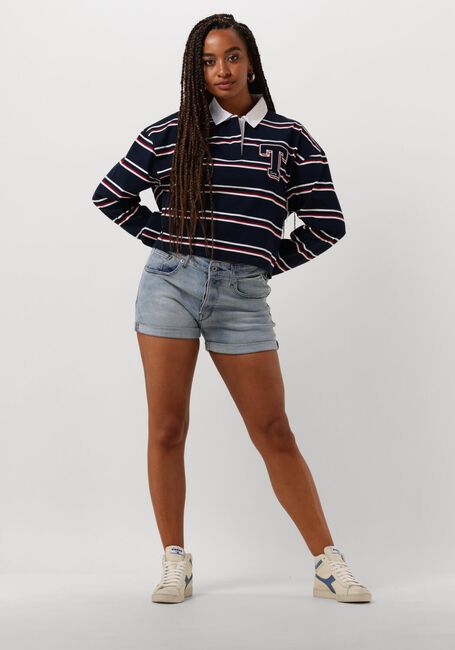 Blauwe TOMMY JEANS Tops & T-shirts TJW LETTERMAN STRIPE - large