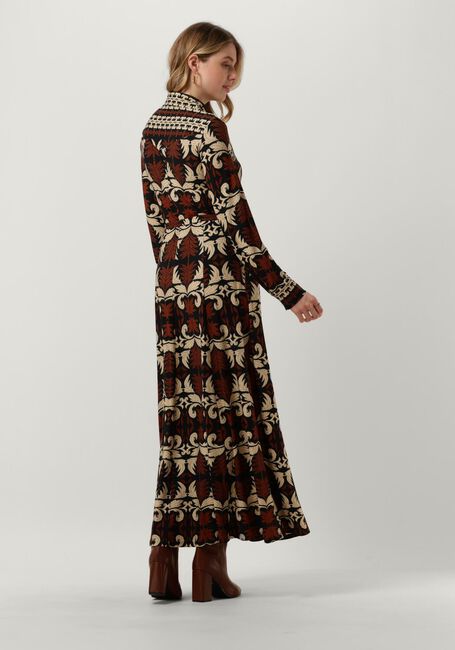 Bruine VANILIA Maxi jurk FLOWY PALM DRESS - large