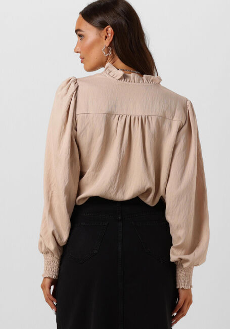 Beige CO'COUTURE  SUEDA FRILL SHIRT - large