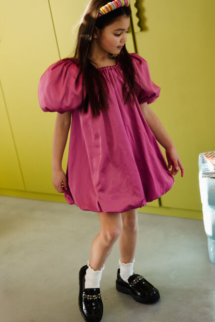 Salty Stitch Mini robe BALLON JURK - SATIJN ROZE en rose - large