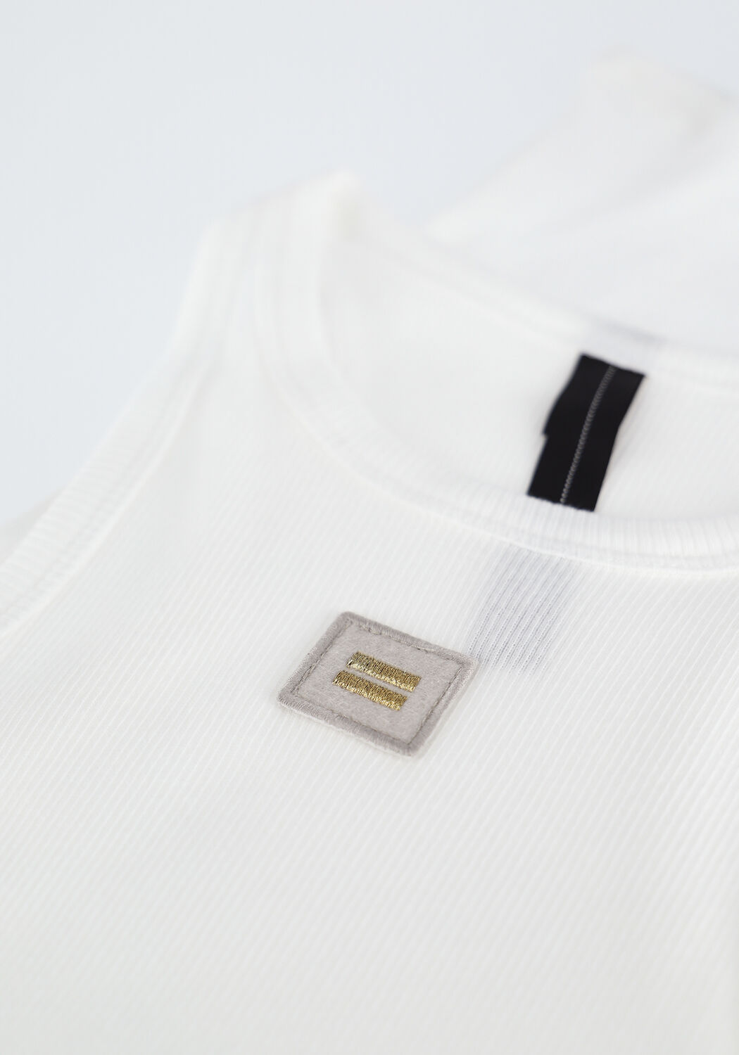 10DAYS Haut TANK TOP RIB en blanc - large