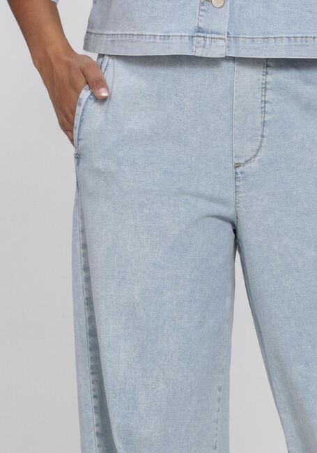 JANSEN AMSTERDAM Wide jeans SAAR BROEK LLBD 429 LIGHT DEMIN LONG WIDE ELASTIC WAIST AT BACK en bleu - large