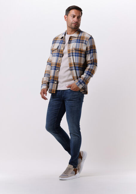 Camel CAST IRON Overshirt LONG SLEEVE SHIRT BIG YARN DYED CHECK REGULAR FIT - large