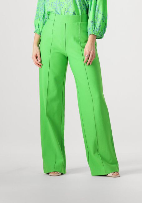 JANSEN AMSTERDAM Pantalon large ABBY BROEK HVM 439 WIDE LONG en vert - large