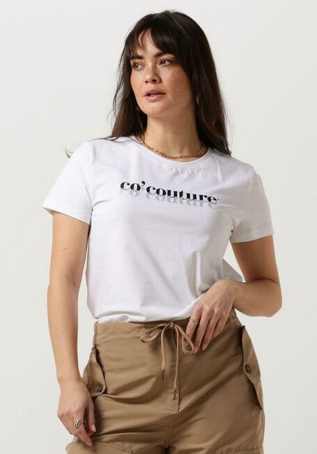 CO'COUTURE T-shirt GLITTER LOGO TEE en blanc - large