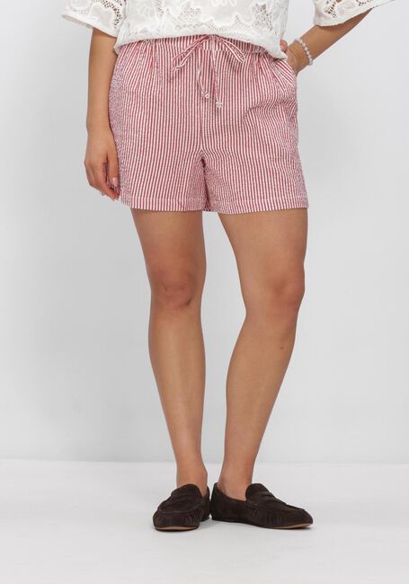POM AMSTERDAM SHORTS SEERSUCKER RED WHITE Pantalons en rouge - large