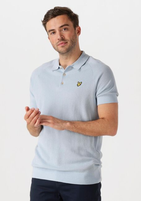 LYLE & SCOTT Polo LINEN BLEND KNITTED POLO Bleu clair - large