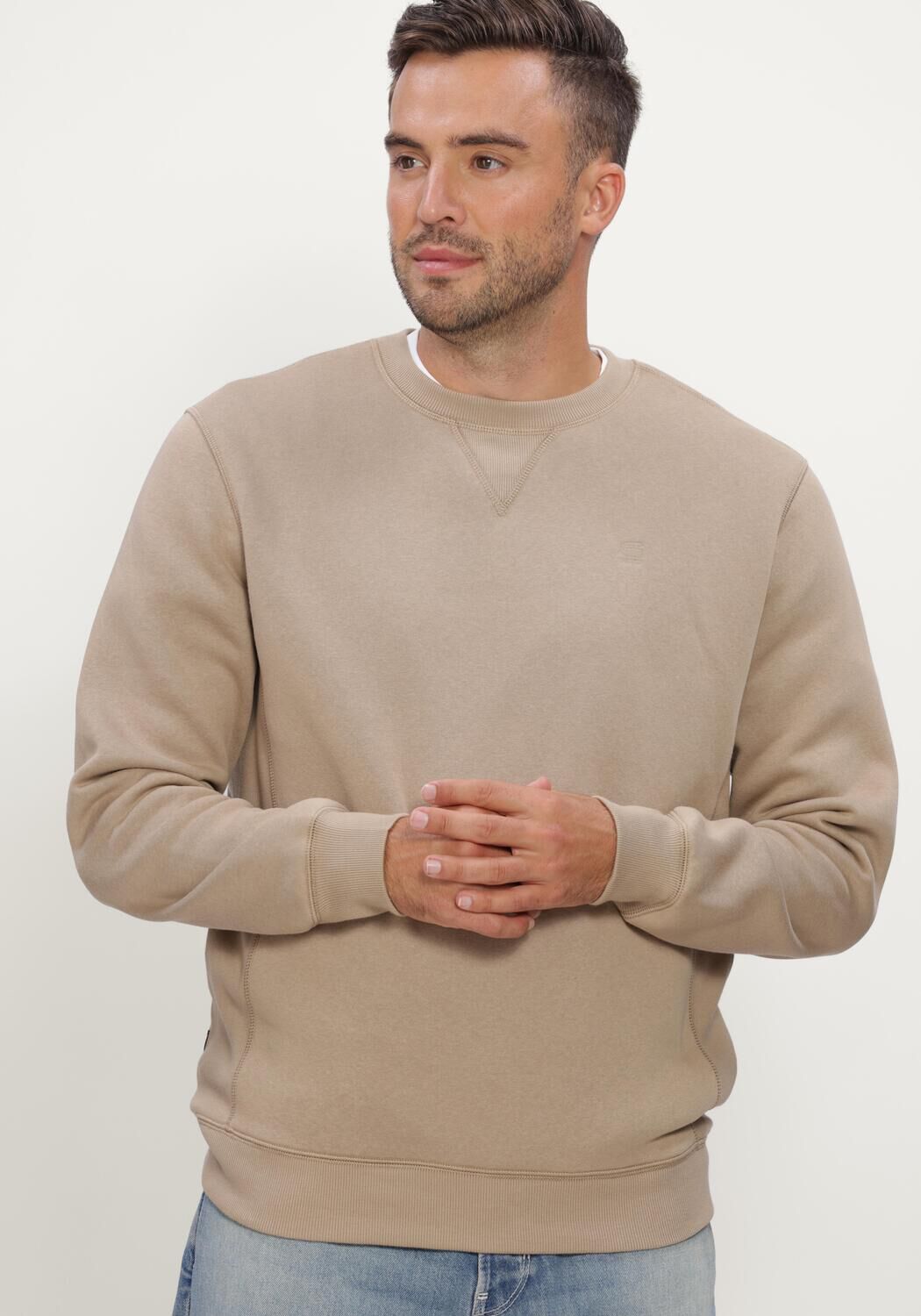 Beige G-STAR RAW Trui PREMIUM CORE R SW L\S - large