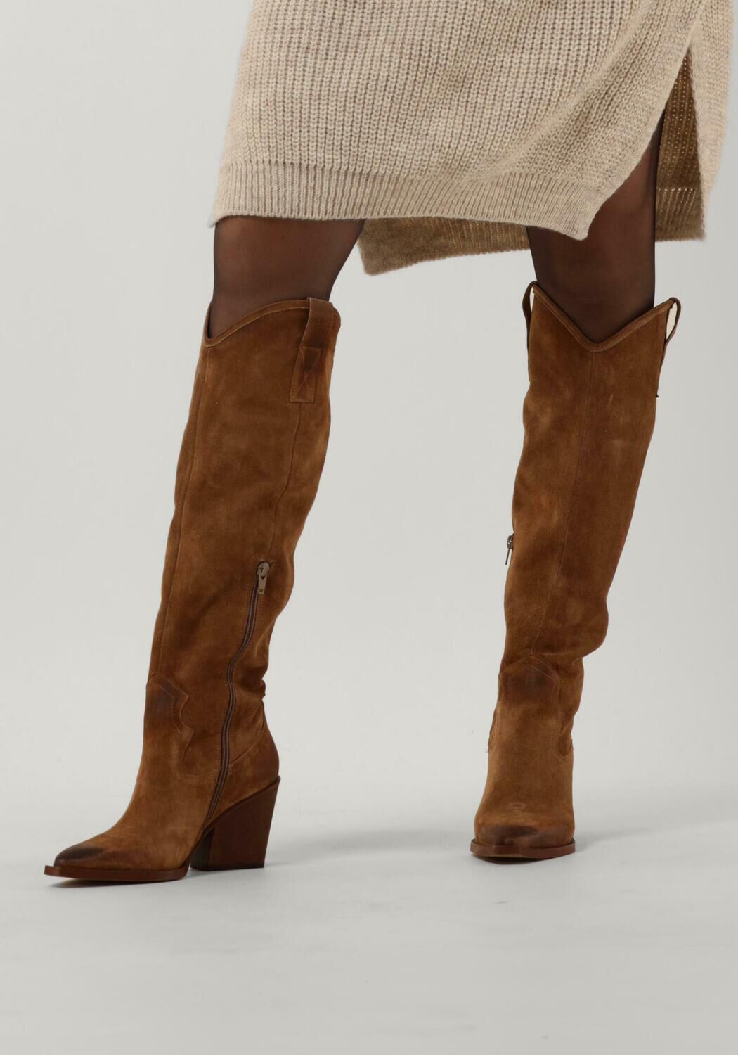 NOTRE-V Bottes hautes AQ291 en marron - large