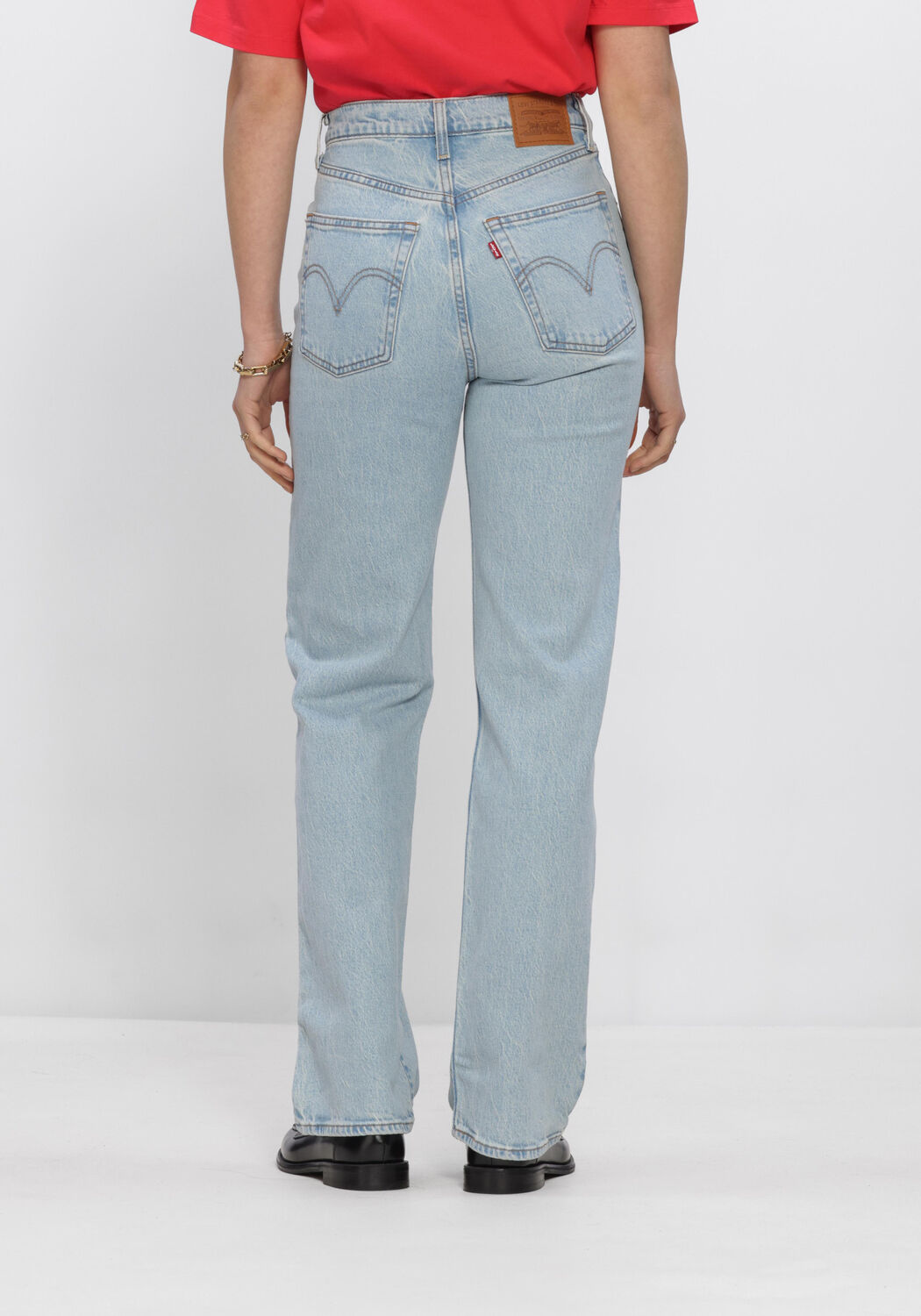 LEVI'S Straight leg jeans RIBCAGE FULL LENGTH en bleu - large