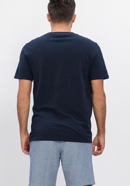 SELECTED MEN T-shirt SLHADAM LINEN BLEND SS TEE NOOS Bleu fonc&eacute; - large