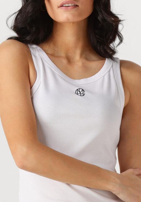 MSCH COPENHAGEN T-shirt MSCHGUBBE RASMIA ICON SL TOP en blanc - large