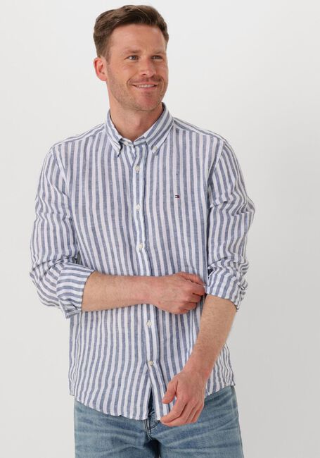 TOMMY HILFIGER Chemise classique LINEN ESSENTIAL STRIPE RF SHIRT en bleu - large
