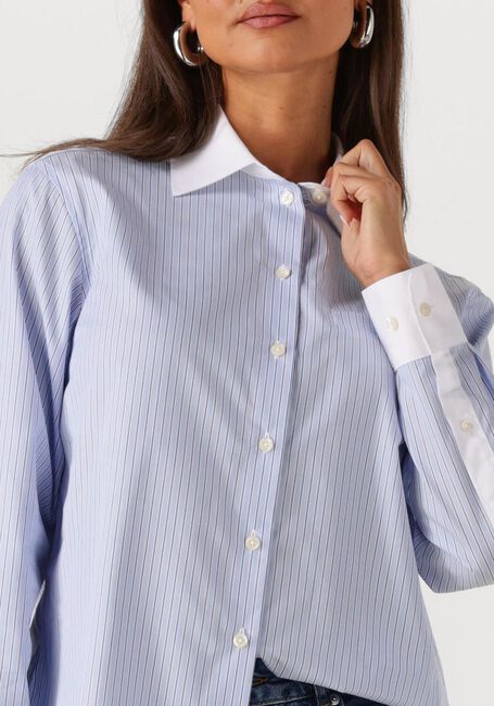 Blauwe SELECTED FEMME  SLFILINA RELAXED CONTRAST LS SHIRT - large