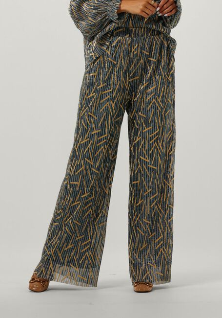 Blauwe STUDIO AMAYA Wijde broek QUEEN - large