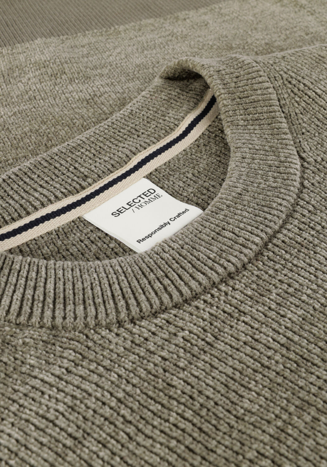 SELECTED MEN Pull RODNEY LS CREW NECK W en vert - large