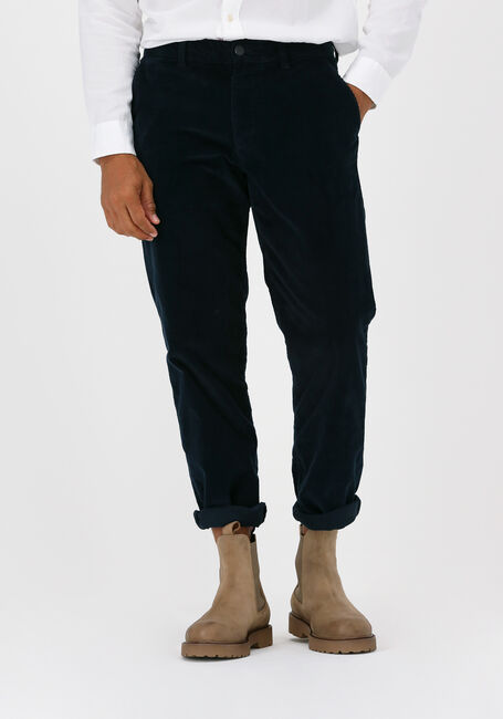 Donkerblauwe SELECTED HOMME Chino SLHSTRAIGHT-STROKE 196 CORD PA - large