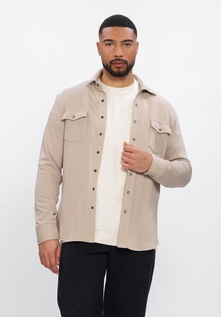Beige PROFUOMO Casual overhemd OVERSHIRT WESTERN - large