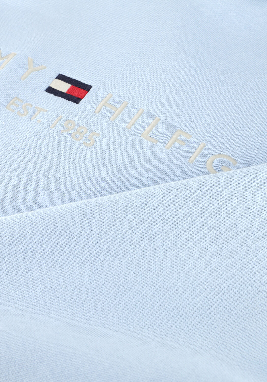 Lichtblauwe TOMMY HILFIGER Sweater TOMMY LOGO HOODY - large