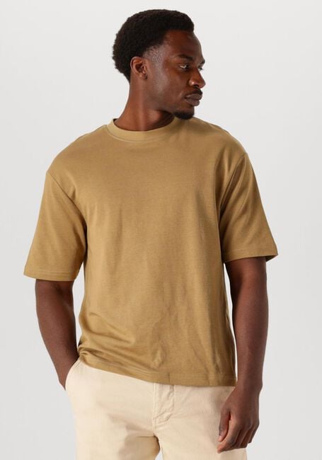 Beige SELECTED MEN T-shirt SLHLOOSEOSCAR SS O-NECK TEE NOOS - large