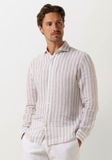 PROFUOMO Chemise décontracté SHIRT X-CUTAWAY SC LINNEN en beige - large