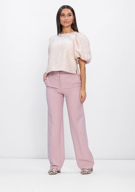 SELECTED WOMEN Pantalon large SLFRITA MW WIDE PANT MEL en taupe - large