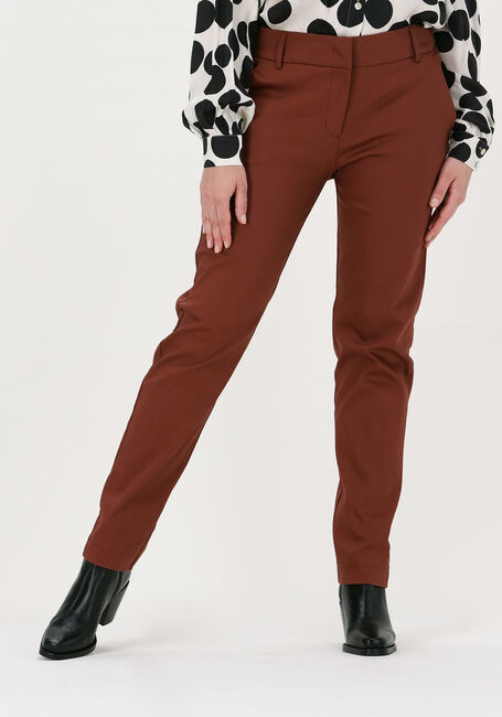 SUMMUM Pantalon TROUSERS CLASSIC STRETCH en marron - large