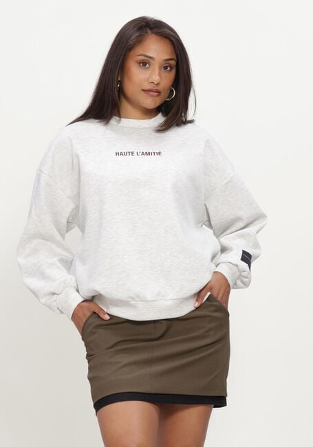 Lichtgrijze HAUTE L'AMITI&Eacute; Truien/vesten BACK PRINT STUDIO SWEAT - large