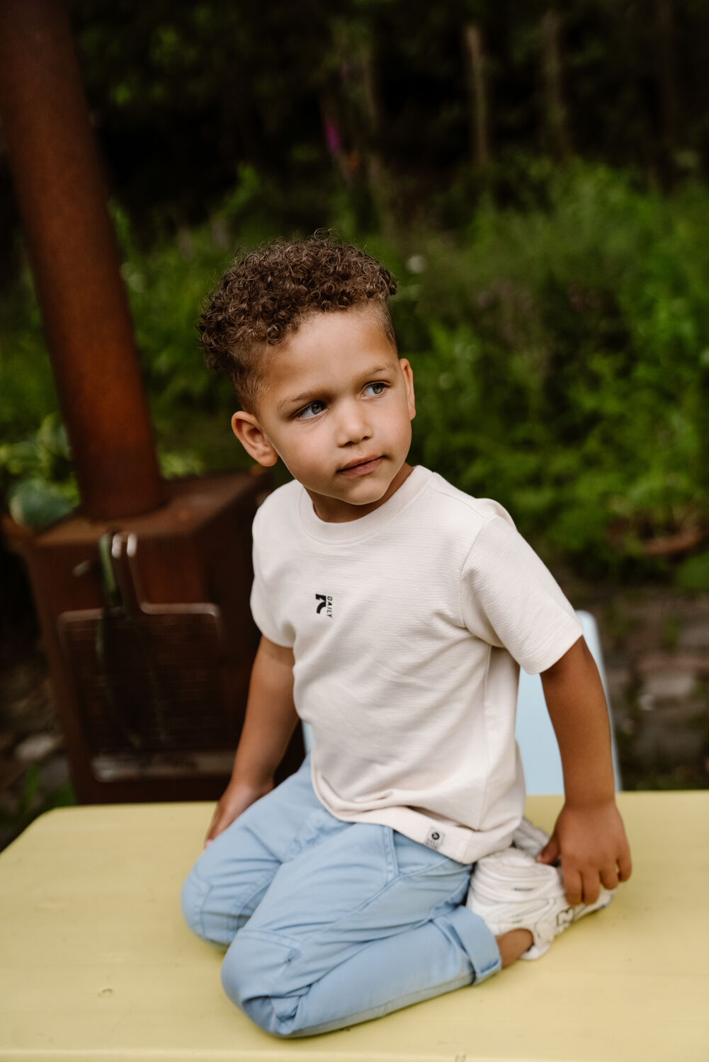 DAILY7 T-shirt T-SHIRT STRUCTURE BACKPRINT Sable - large