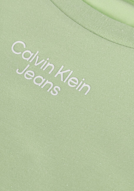 CALVIN KLEIN T-shirt STACKED LOGO TIGHT TEE en vert - large
