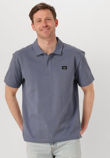 CALVIN KLEIN Polo WOVEN LABEL POLO en gris - large