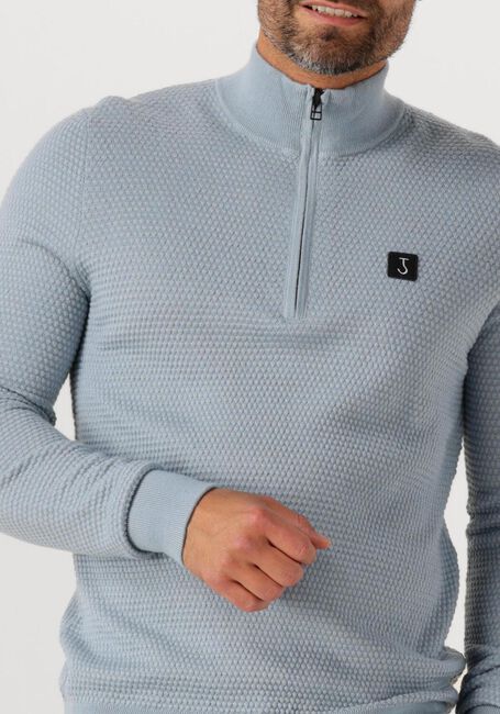 BUTCHER OF BLUE Pull STRUCTURE HALFZIP Bleu clair - large