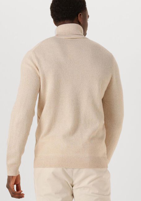Beige PROFUOMO Trui PULLOVER ROLL NECK WOOL BLEND - large