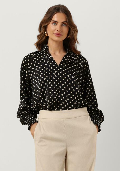 Zwarte NEO NOIR  STONE FADING INK BLOUSE - large