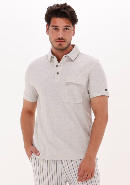 CAST IRON Polo SHORT SLEEVE POLO REGULAR COTTON TWILL en beige - large