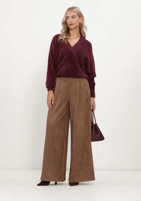 NUKUS Pull BEAU PULLOVER WRAP Bordeaux - large