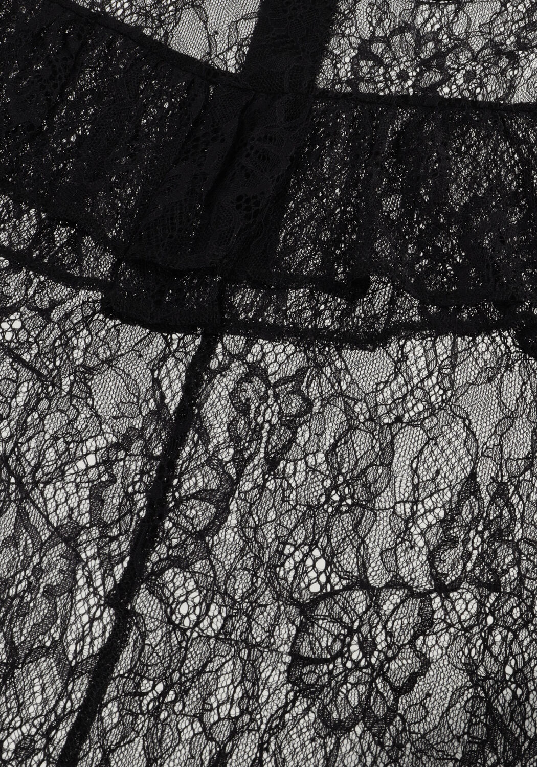 ALIX THE LABEL RUFFLE LACE TOP Blouses en noir - large