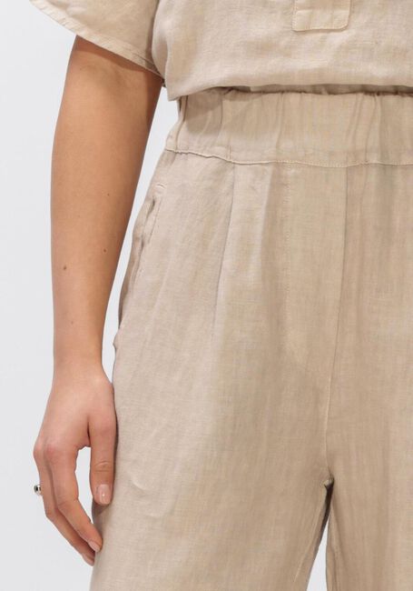 Beige BY-BAR Wijde broek BENJI LINNEN PANTS - large