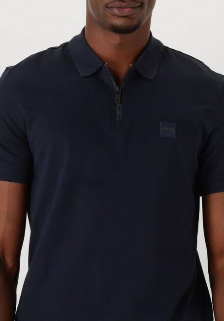 Donkerblauwe BOSS ORANGE Polo PASSERZIP - large