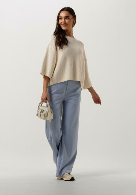 Lichtblauwe OBJECT Pantalon OBJLISA WIDE PANT - large