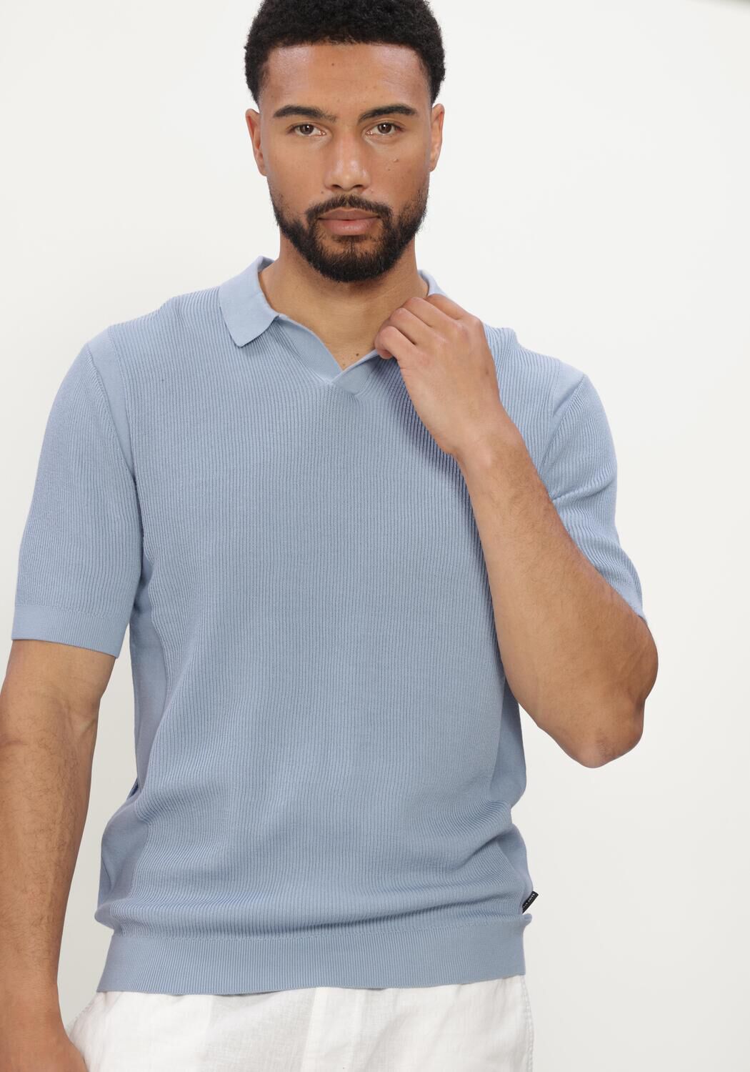 SAINT STEVE Polo EVAN-S Bleu clair - large