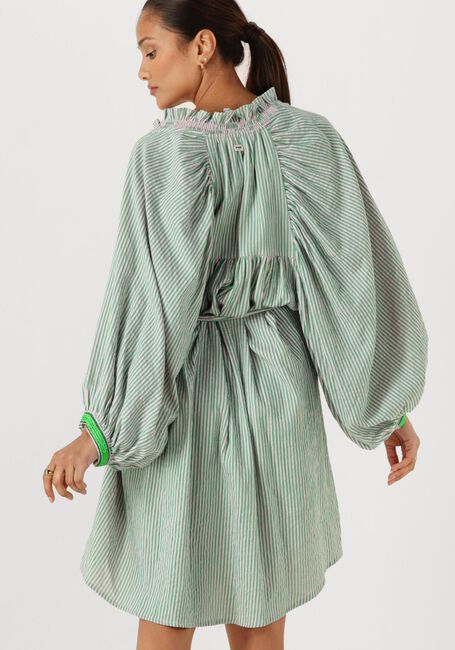 POM AMSTERDAM Mini robe DRESS SEERSUCKER GREEN PINK en multicolore - large