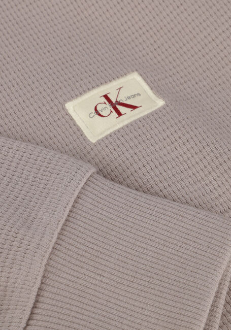 Zand CALVIN KLEIN Trui WOVEN LABEL WAFFLE LS TEE Zand CALVIN KLEIN Trui WOVEN LABEL WAFFLE LS TEE - large