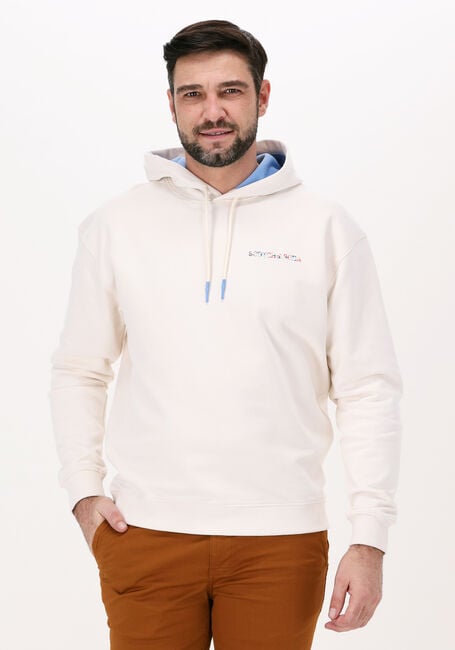 SCOTCH & SODA Chandail HOODED LOGO FELPA SWEATSHIRT IN ORGANIC COTTON Blanc - large