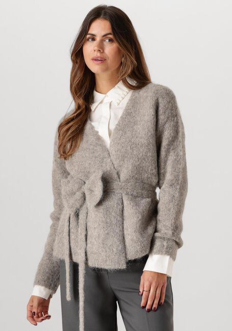SELECTED FEMME Gilet SLFGABELLA LS KNIT BOW CARDIGAN en gris - large