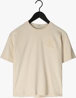 CALVIN KLEIN T-shirt INTERLOCK PIQUE SS T-SHIRT en beige